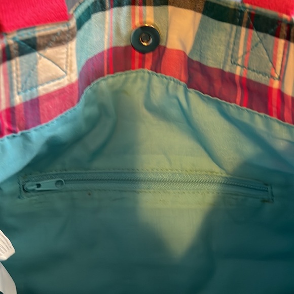 Disney Tinkerbell Pink Plaid Tote Bag - Picture 5 of 5